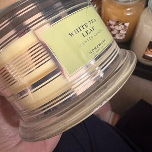 HomeWorx White Tea Leaf Scented Candle - Cream